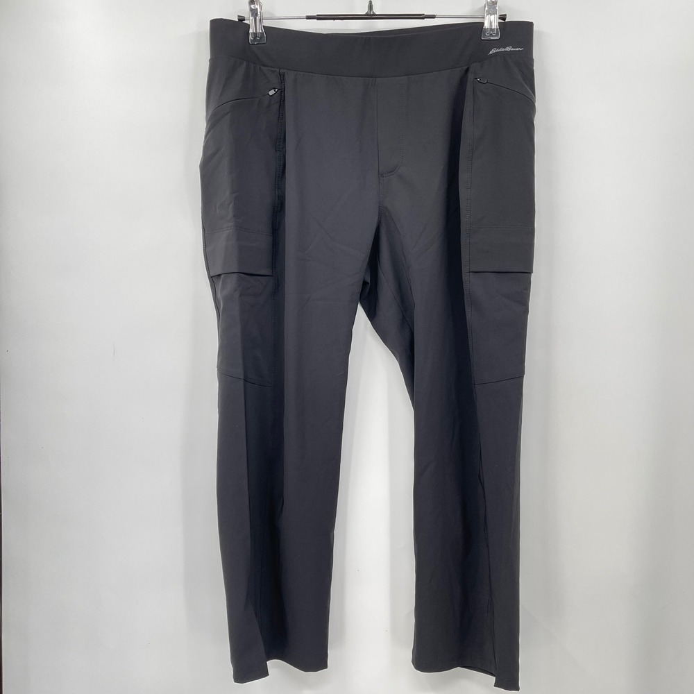 Eddie Bauer Womens Black Zip Pocket‎ Travel Pants Size 12